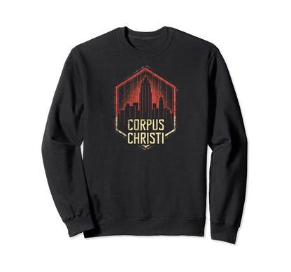 Corpus Christi Grit 90S Grunge Sweatshirt - Fun Novelty Design Unisex