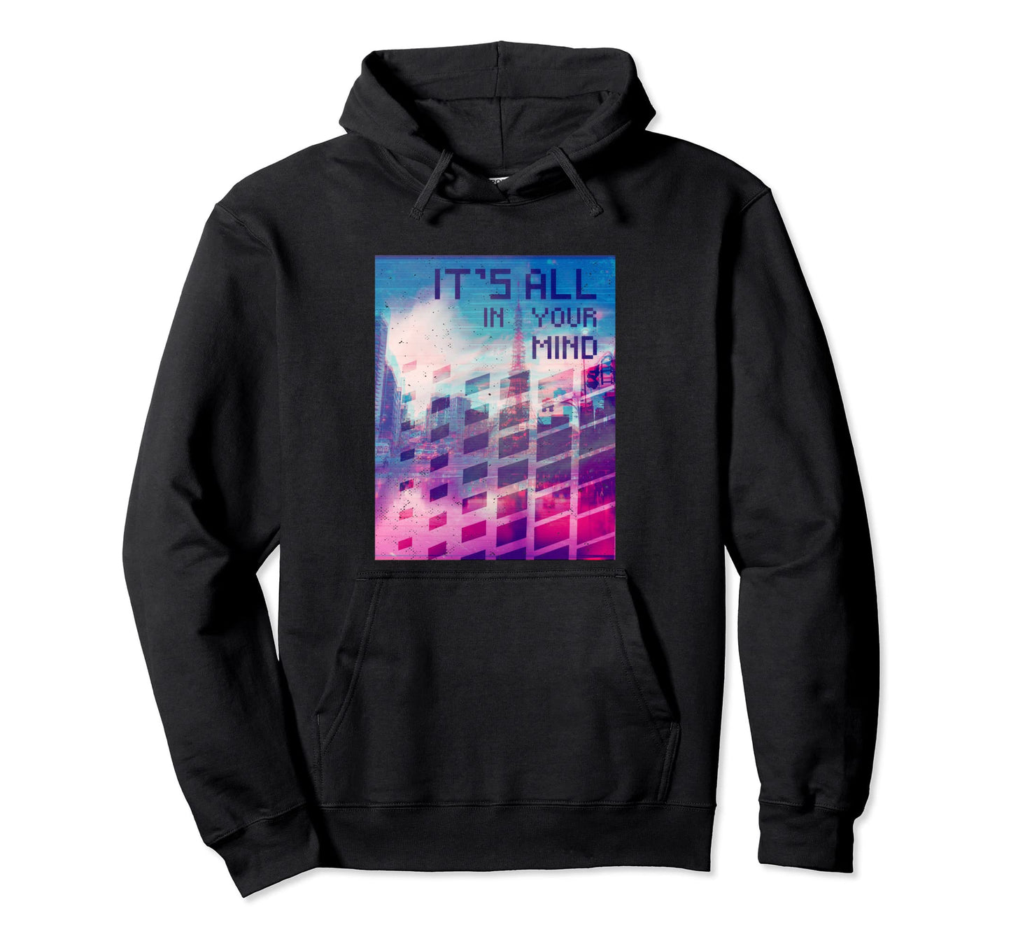 Its All Your Mind Vaporwave Aesthetic Hoodie - Trendy Graphic Men Women