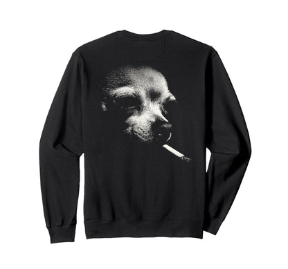 Chihuahua Smoking Cigarette Sweatshirt - Custom Art Print for Adults
