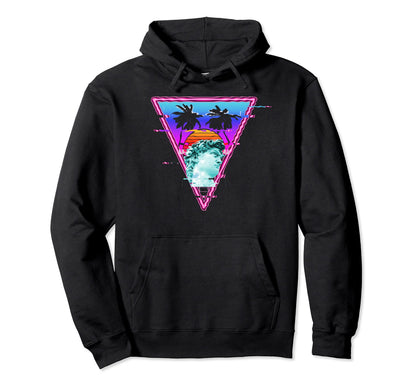 Synthwave Glitch Art Vaporwave Hoodie - Aesthetic Graphic Men Women