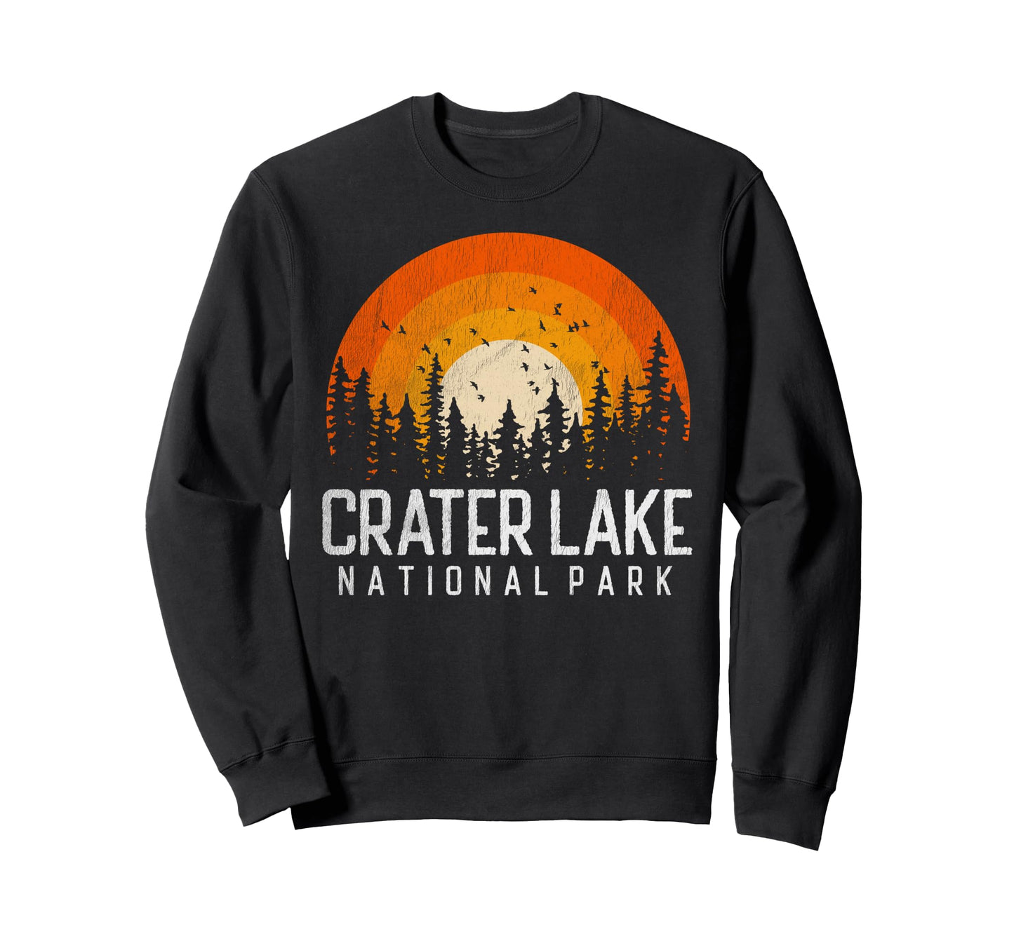 Crater Lake National Park 70S Sweatshirt - Fun Novelty Design for Adults