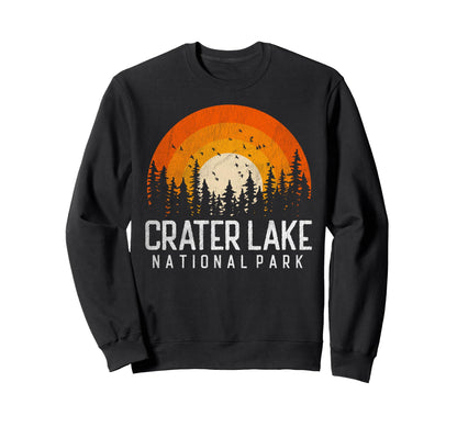 Crater Lake National Park 70S Sweatshirt - Fun Novelty Design for Adults