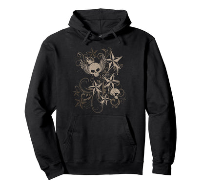 Y2K Grunge 2000S Skull Star Emo Hoodie - Aesthetic Graphic Men Women