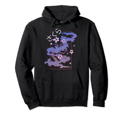 Japanese Aesthetic Sakura Flowers Hoodie - Fun Novelty Design Unisex