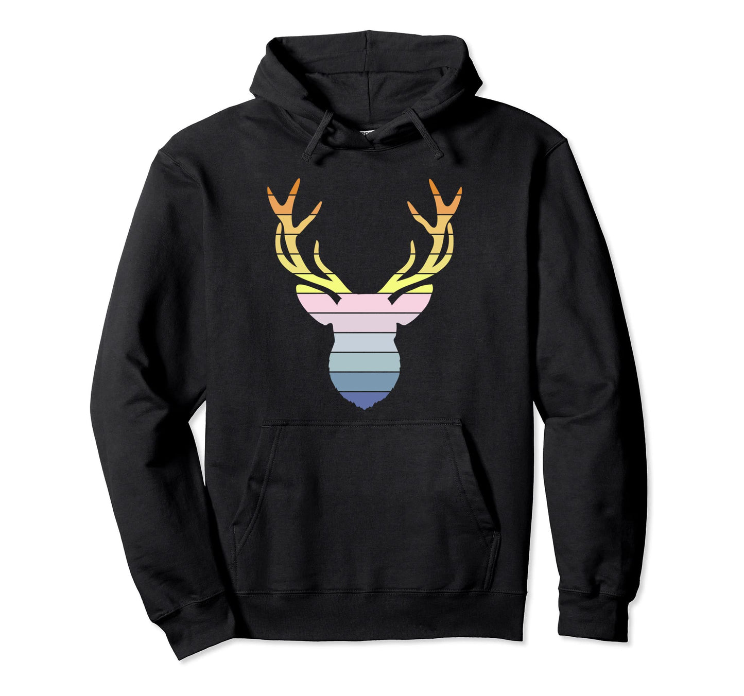 Vaporwave Aesthetic Deer Hunting Hoodie - Custom Art Print for Adults