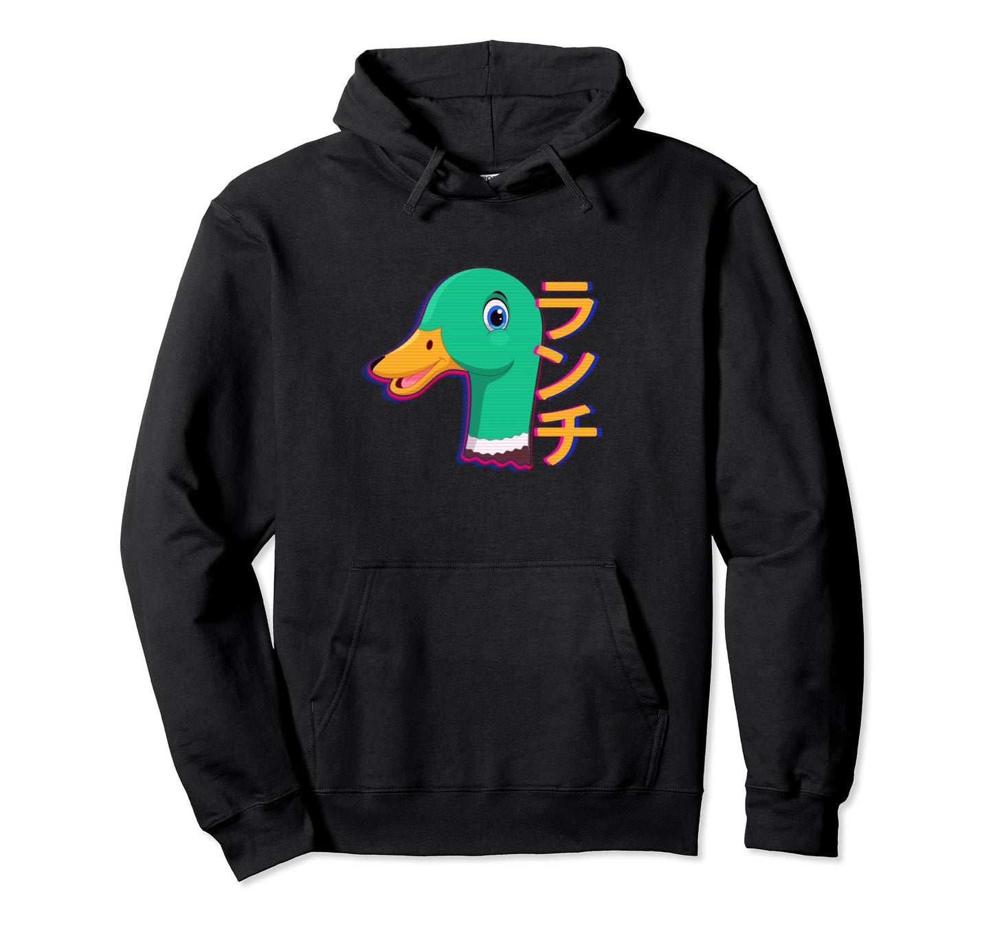 Duck Funny Japanese Vaporwave Aesthetic Hoodie - Unique Graphic Unisex