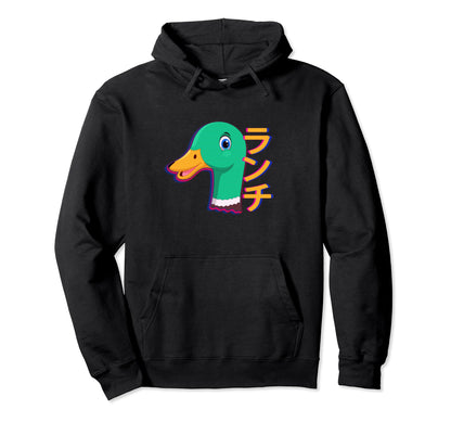 Duck Funny Japanese Vaporwave Aesthetic Hoodie - Unique Graphic Unisex