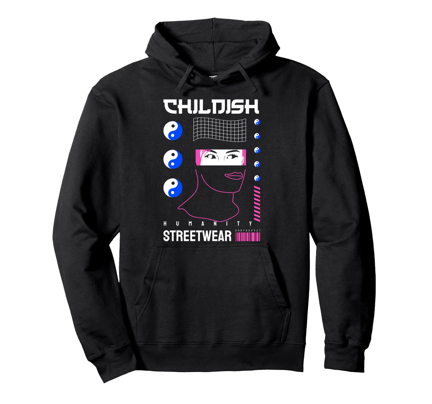 Childish Aesthetic Edgy Streetwear Hoodie - Casual Everyday Wear for Adults