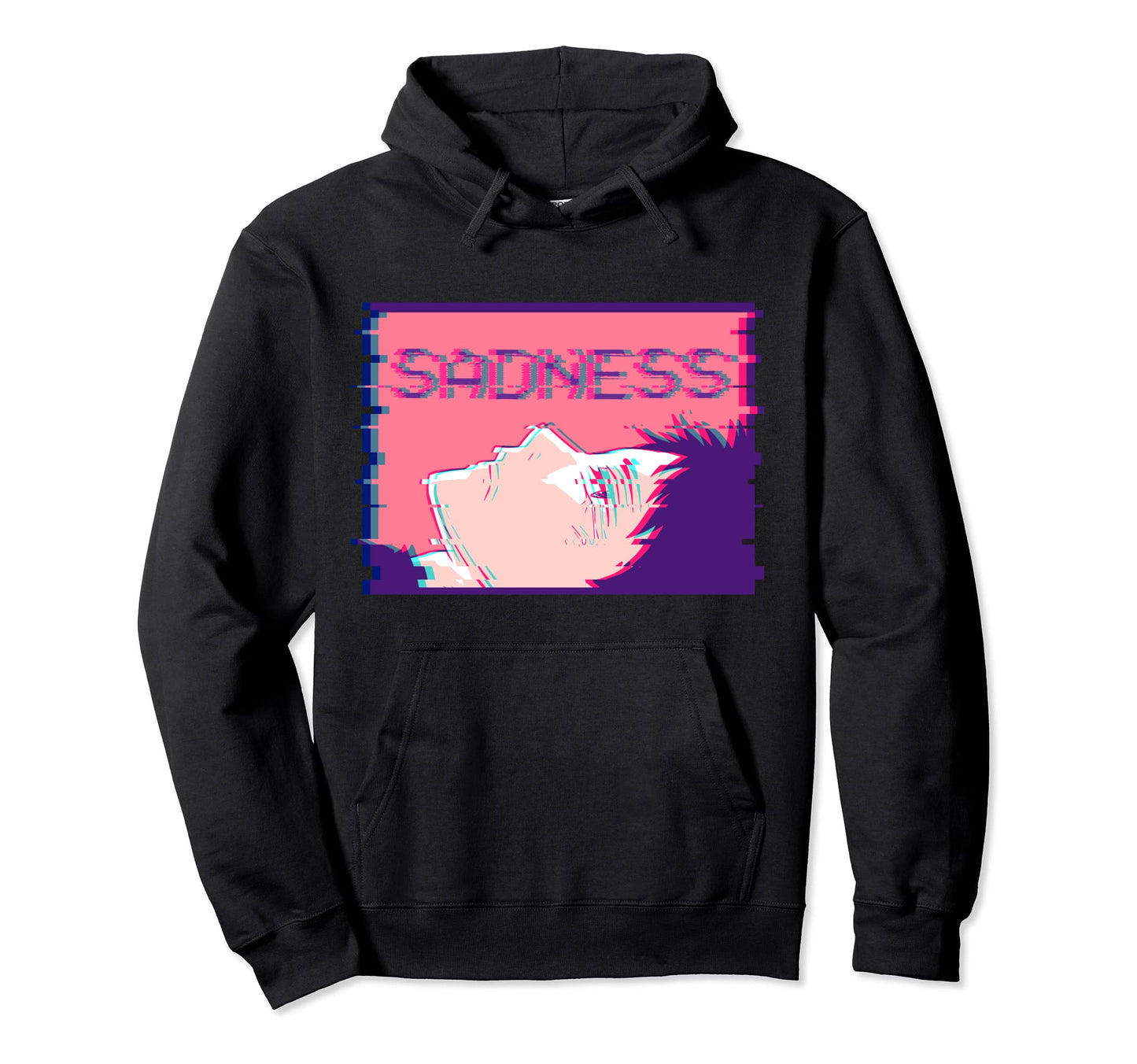 Japanese Aesthetic Vaporwave Sad Anime Hoodie - Trendy Graphic Men Women