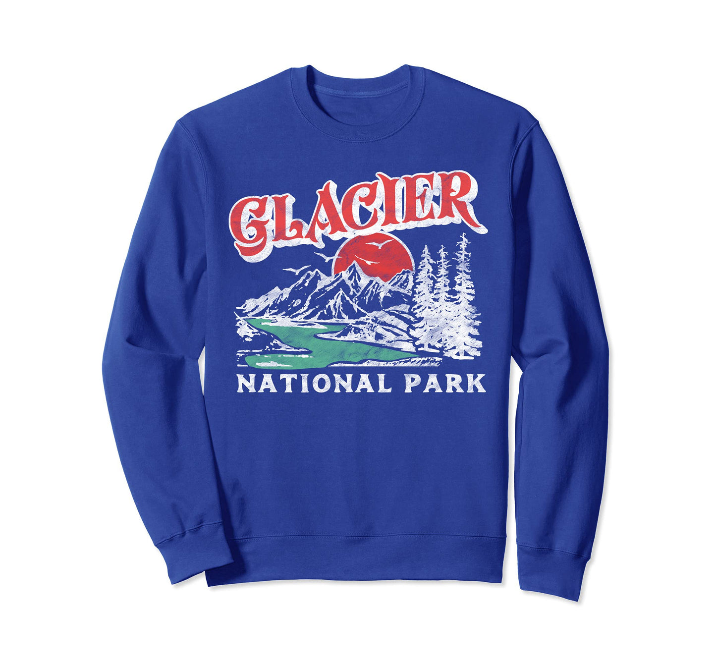 Glacier National Park 80S Sweatshirt - Streetwear Style Men Women