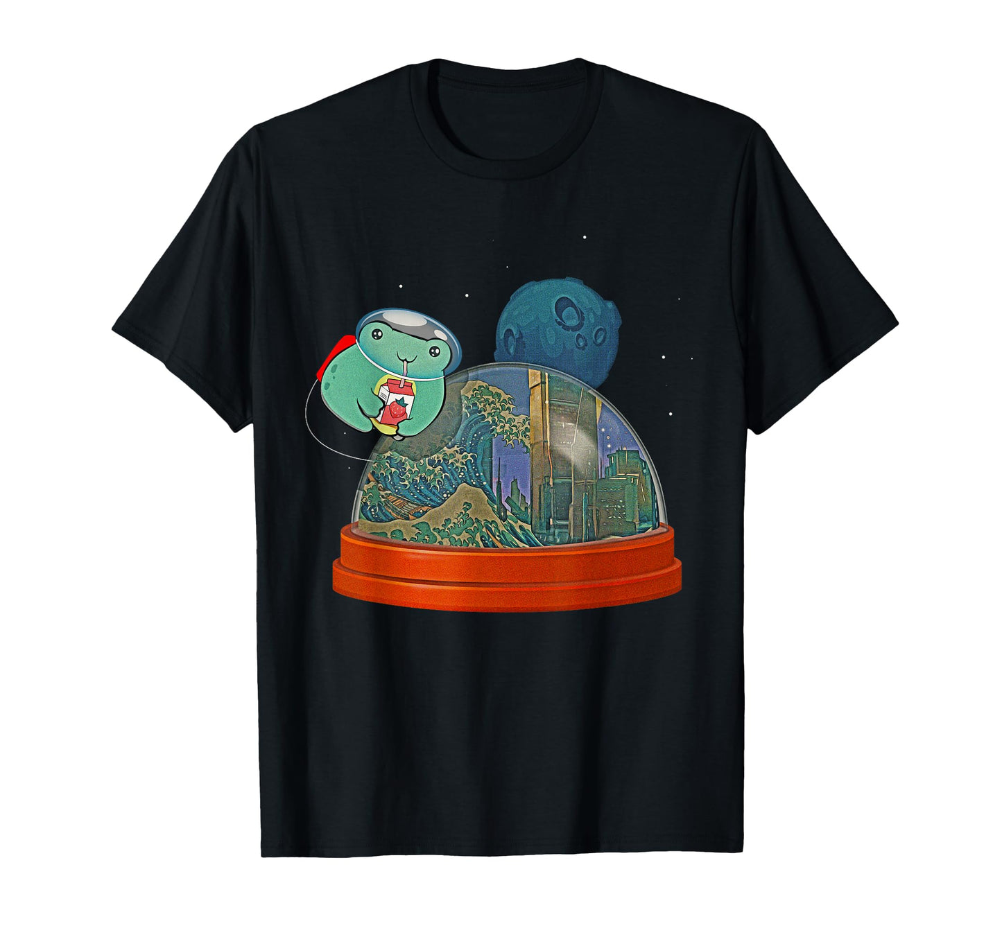 Atom Punk Aesthetic Vaporwave Frog T-Shirt - Custom Art Print Men Women