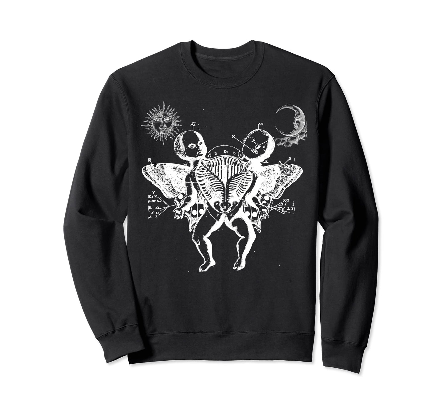 Siamese Twins Butterfly Wings Sweatshirt - Streetwear Style Men Women
