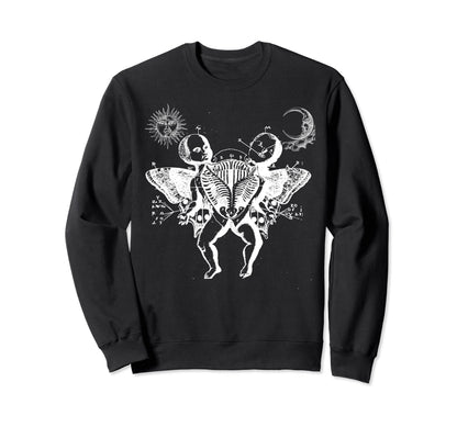 Siamese Twins Butterfly Wings Sweatshirt - Streetwear Style Men Women