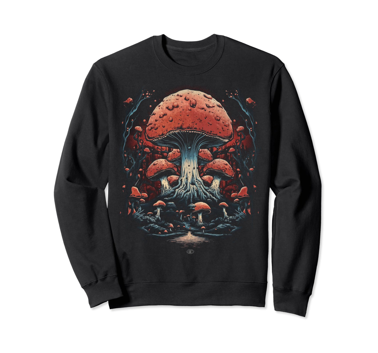 Grunge Mushroom Goth Fungi Sweatshirt - Novelty Apparel Men Women
