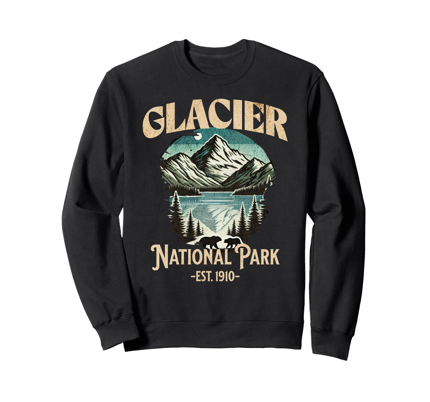 Glacier National Park Est 1910 Sweatshirt - Casual Everyday Wear Men Women