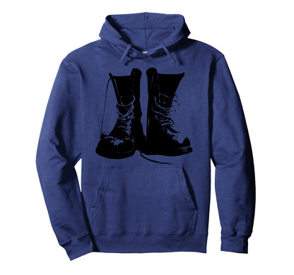 Grunge Rock Boots 90S Punk Rocker Band Hoodie - Novelty Apparel Unisex