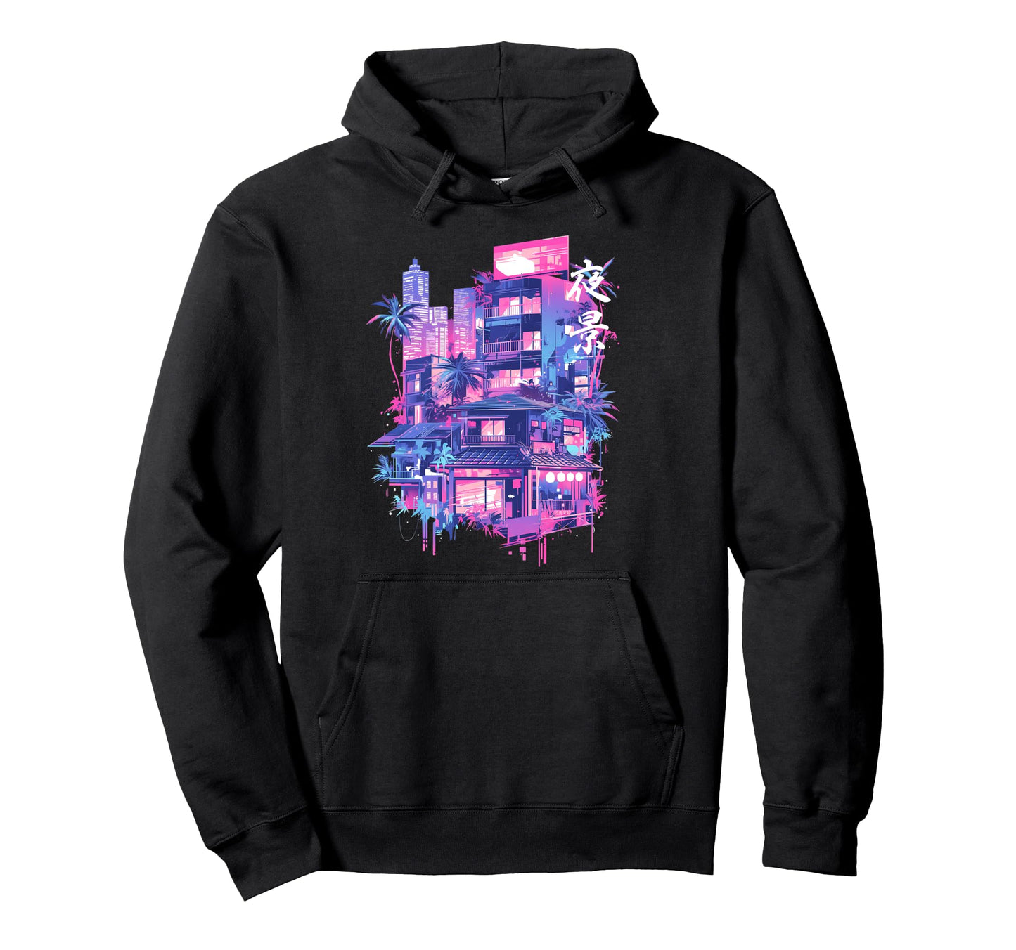 Tokyo Japan 80S 90S City Vaporwave Hoodie - Custom Art Print for Adults