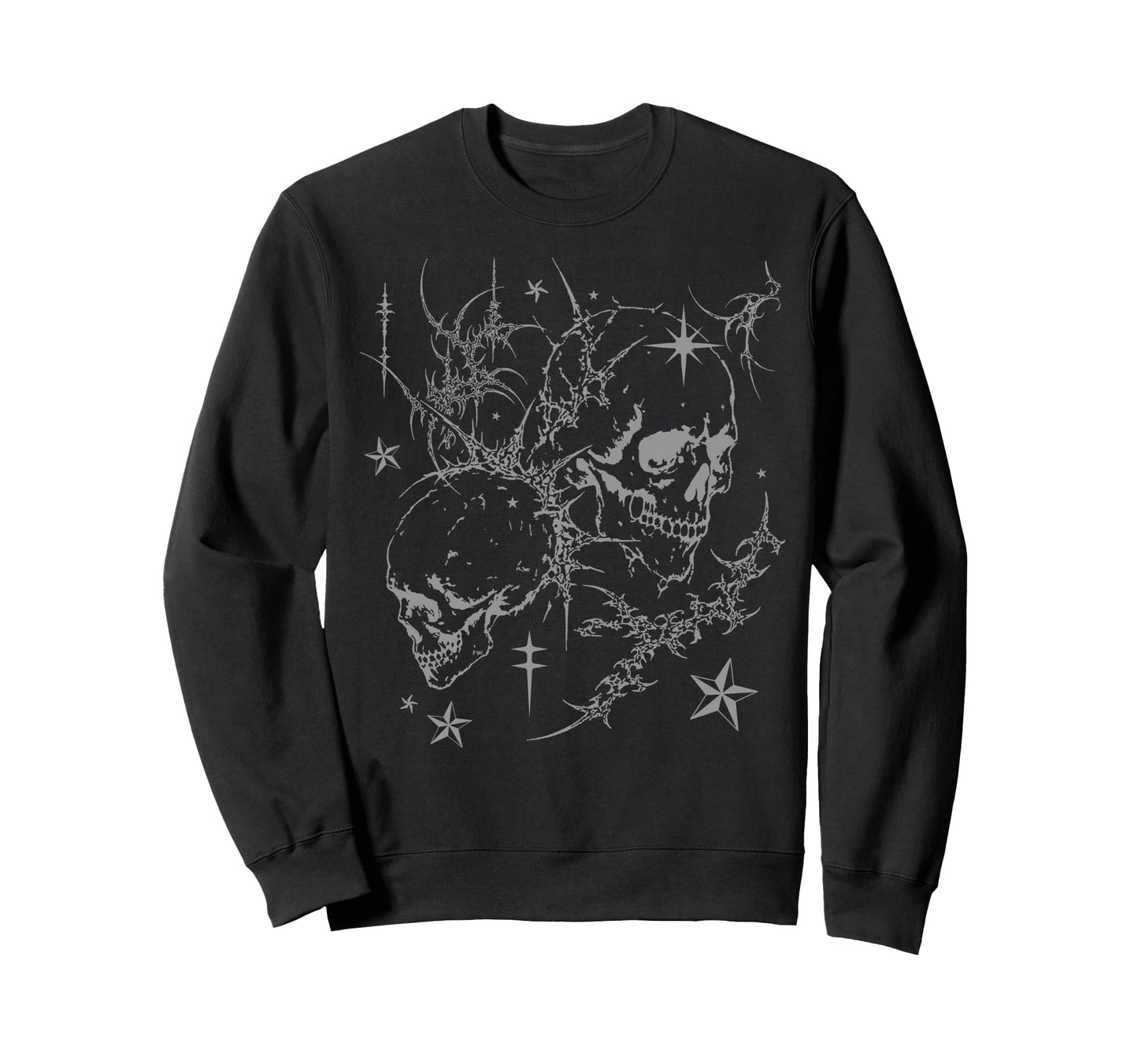 Y2K Grunge Skull Goth Alt Sigilism Sweatshirt - Unique Graphic Unisex