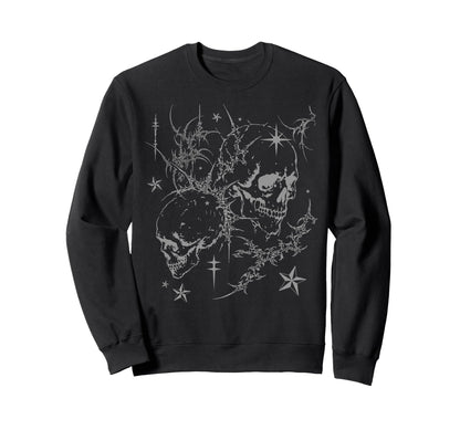 Y2K Grunge Skull Goth Alt Sigilism Sweatshirt - Unique Graphic Unisex