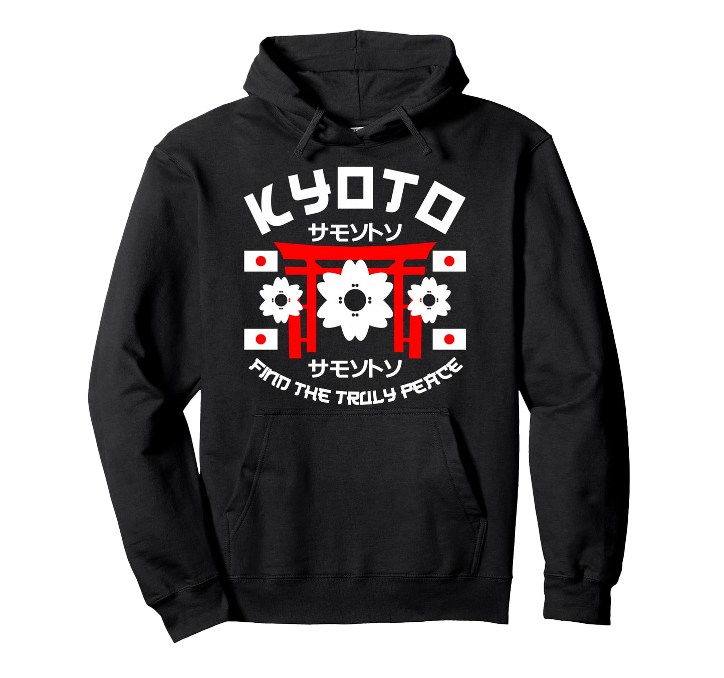 Kyoto Truly Peace Japan Anime Aesthetic Hoodie - Fun Novelty Design Unisex