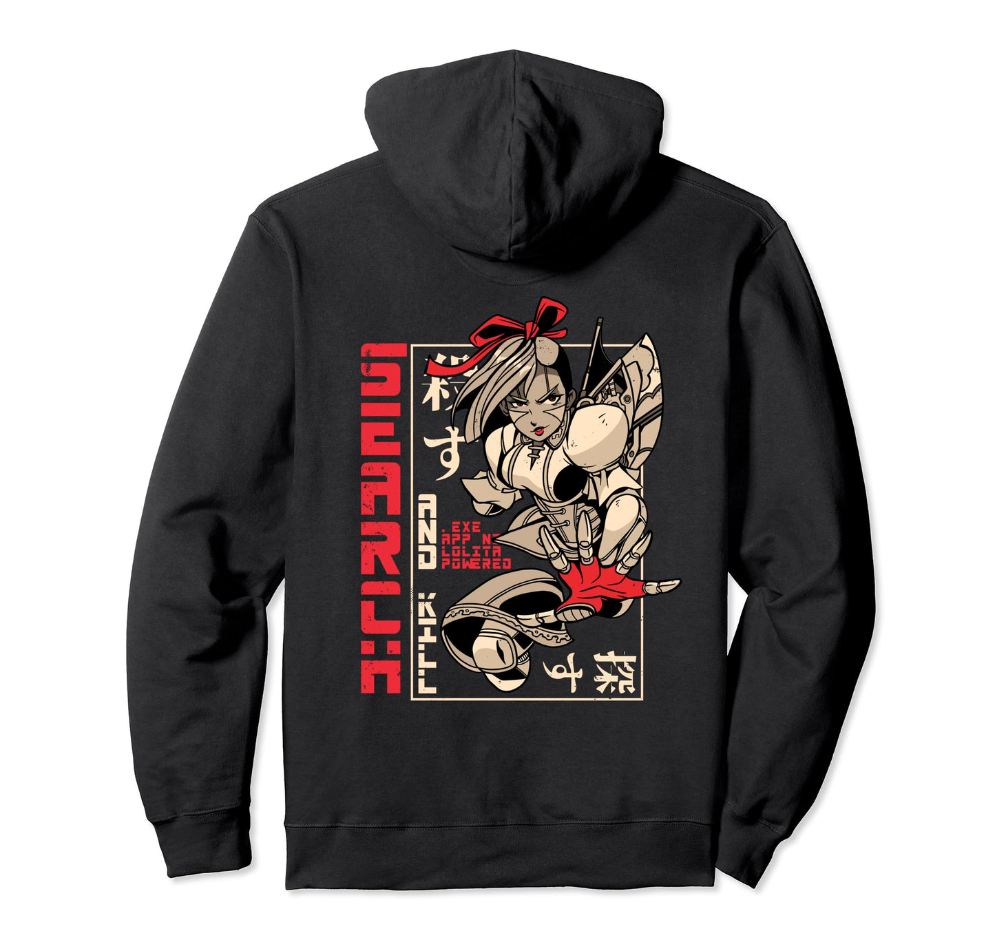 Japanese Aesthetic Vaporwave Mech Robot Hoodie - Graphic Print Men Women