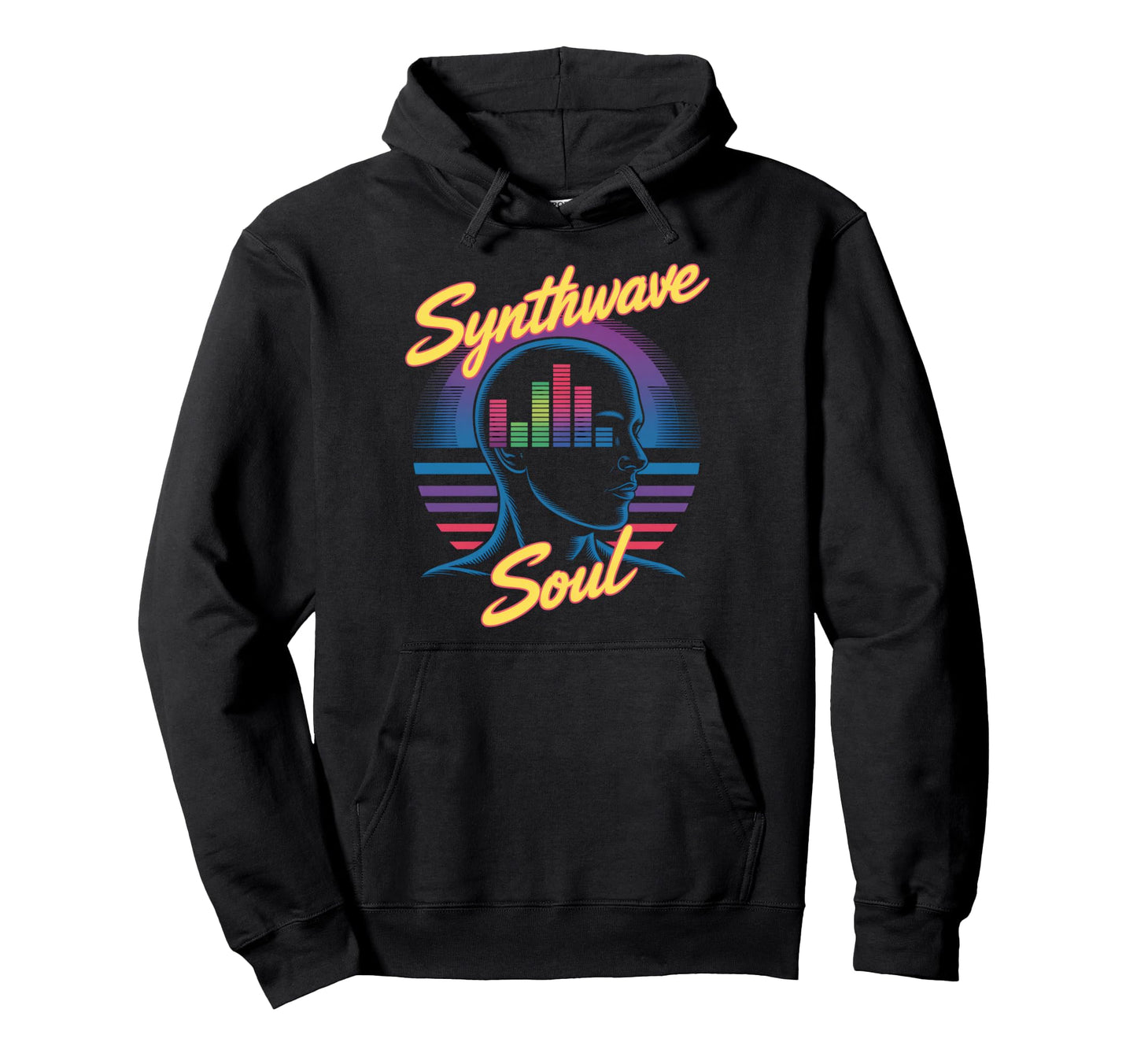 Synthwave Soul Wave Aesthetic Vaporwave Hoodie - Trendy Graphic for Adults