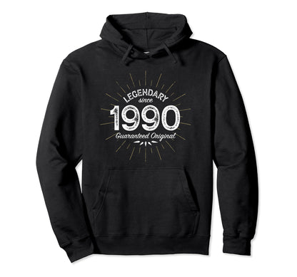 Legendary Since 1990 Birth Year Hoodie - Minimalist Print Men Women