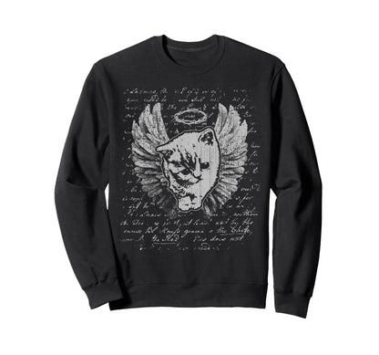 Y2K Cat Chain Heart Emo Goth 90S 2000S Sweatshirt - Novelty Apparel Unisex
