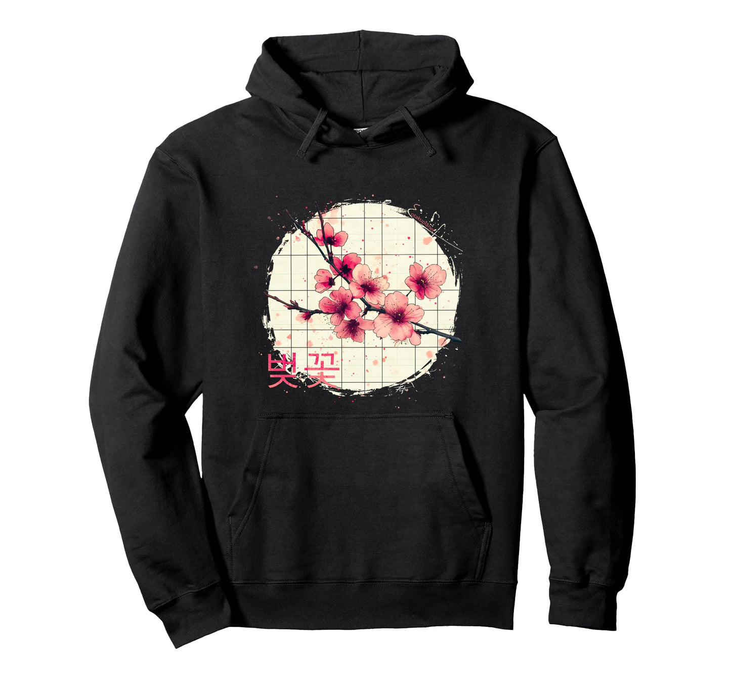 K Pop Cherry Blossom Korean Hoodie - Aesthetic Graphic for Adults
