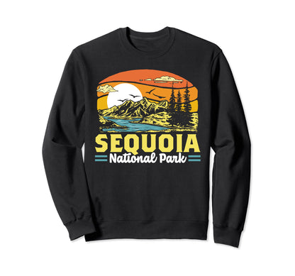 Sequoia National Park 80S Mountain Trees Sweatshirt - Graphic Print Unisex