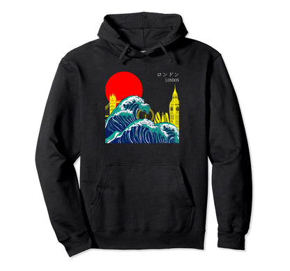 Japan Wave Grunge Anime Vaporwave Hoodie - Minimalist Print Men Women