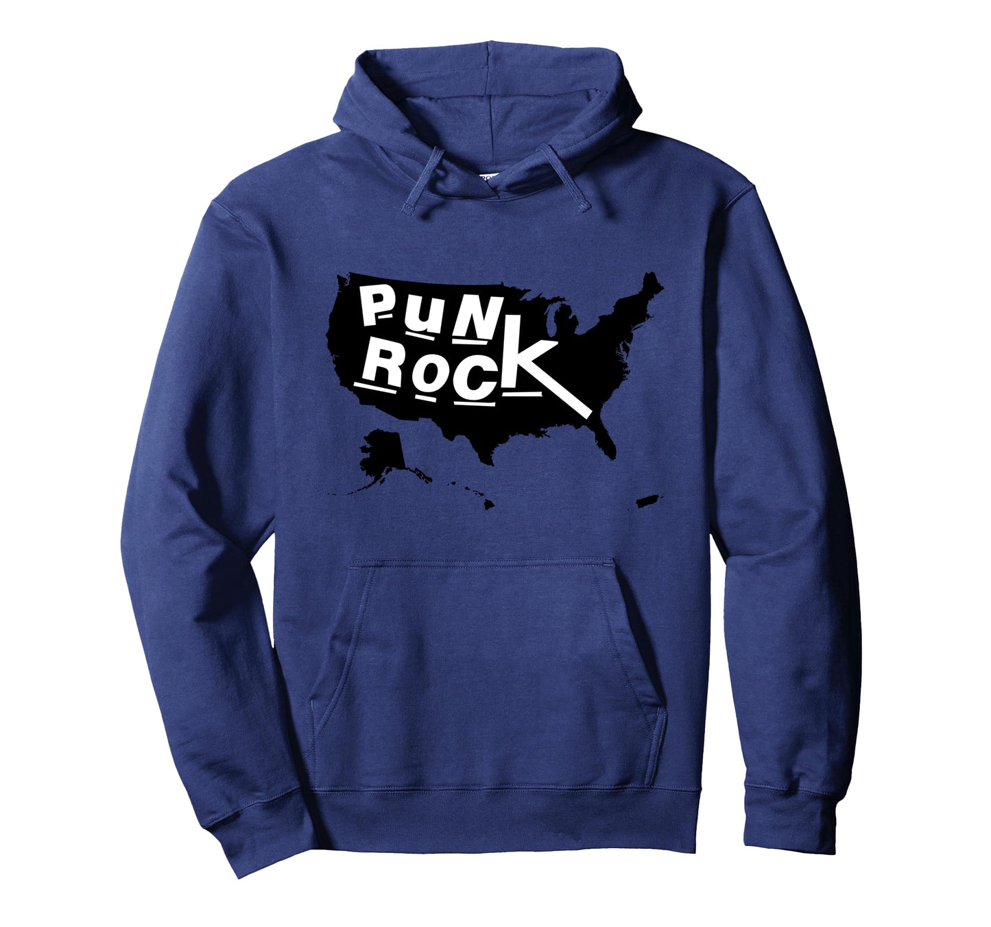 Punk Rock United States Usa Map Emo Hoodie - Aesthetic Graphic Unisex