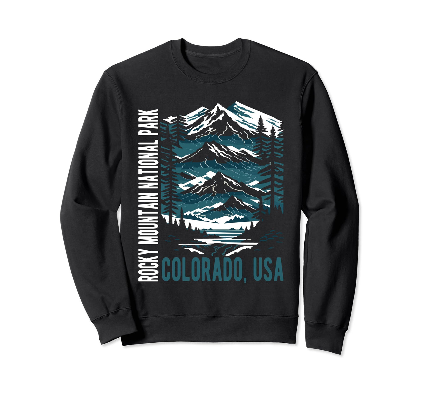 Rocky Mountain National Park Scenic Sweatshirt - Custom Art Print Unisex