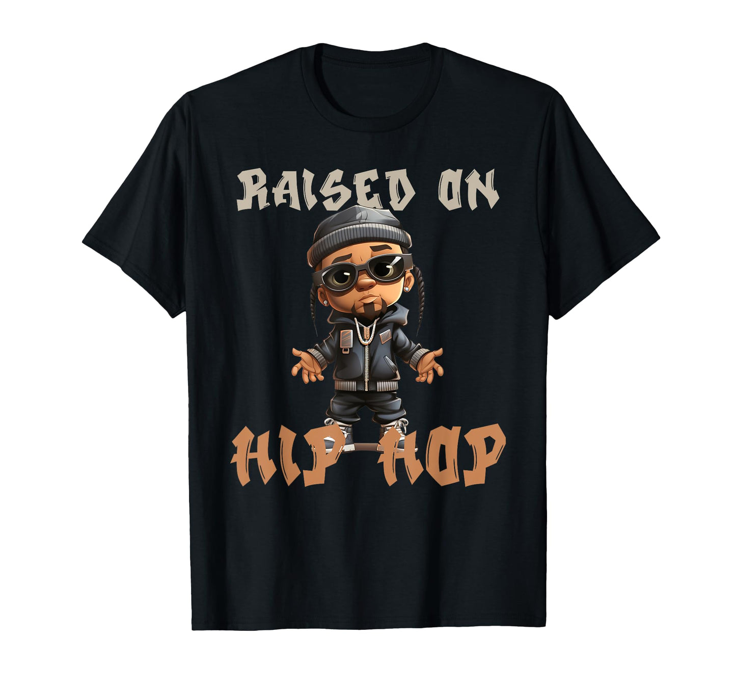 Raised Hip Hop Music Old School Rapper T-Shirt - Streetwear Style Men Women