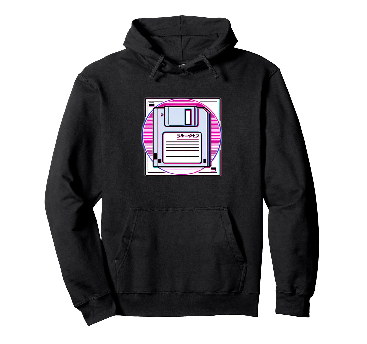 Floppy Disk Vaporwave Aesthetic Hoodie - Fun Novelty Design for Adults