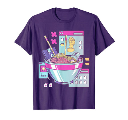 Funny 90S Japanese Kawaii Ramen T-Shirt - Unique Graphic for Adults