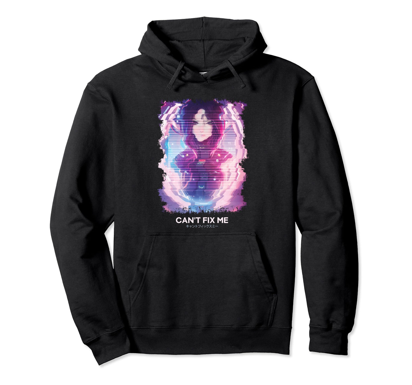 Sad Vaporwave Glitch Japanese Hoodie - Casual Everyday Wear Men Women
