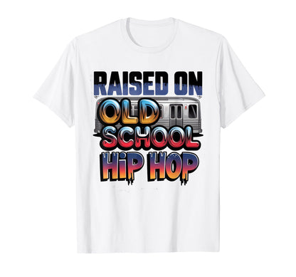 Raised Old School Hip Hop Cassette T-Shirt - Unique Graphic for Adults