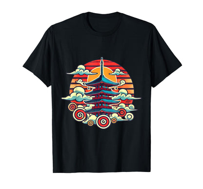 Japanese Sunset 90S Cyberpunk Vaporwave T-Shirt - Novelty Apparel Unisex
