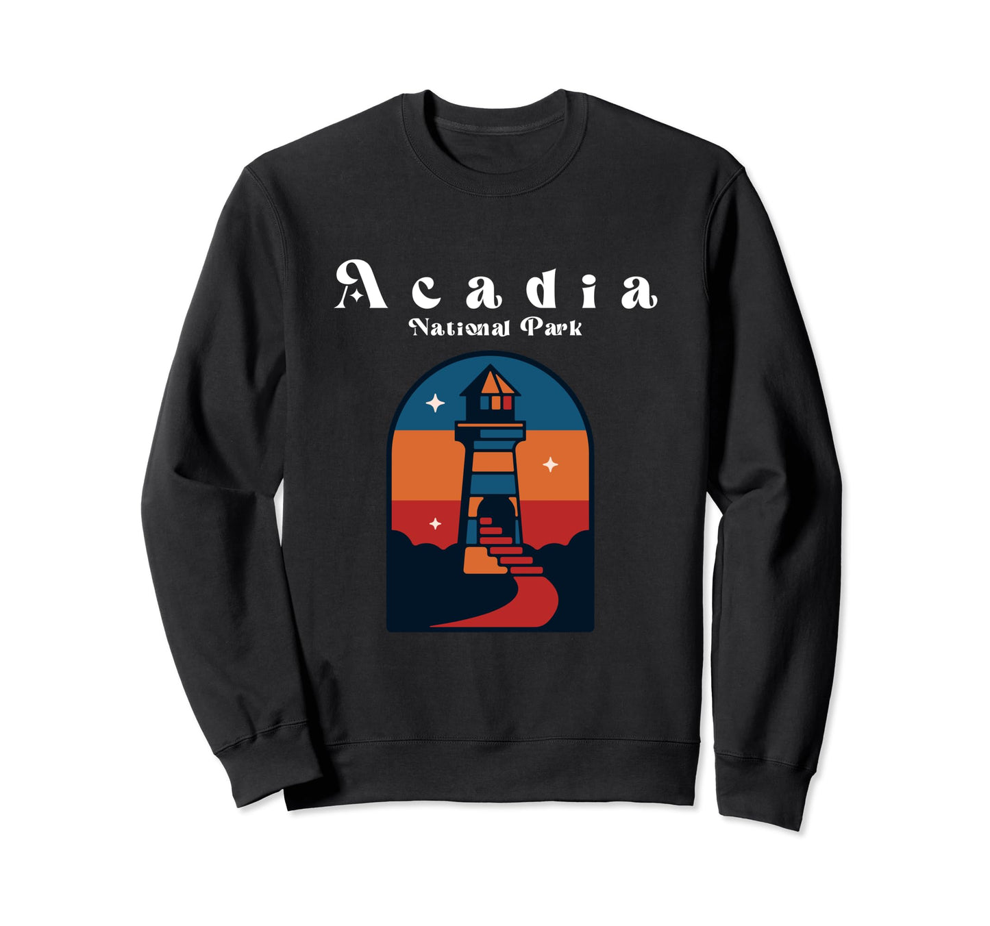 Acadia National Park Bar Harbor Sweatshirt - Custom Art Print Unisex