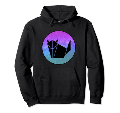 Wolf Origami Galaxy Vaporwave Hoodie - Custom Art Print Men Women