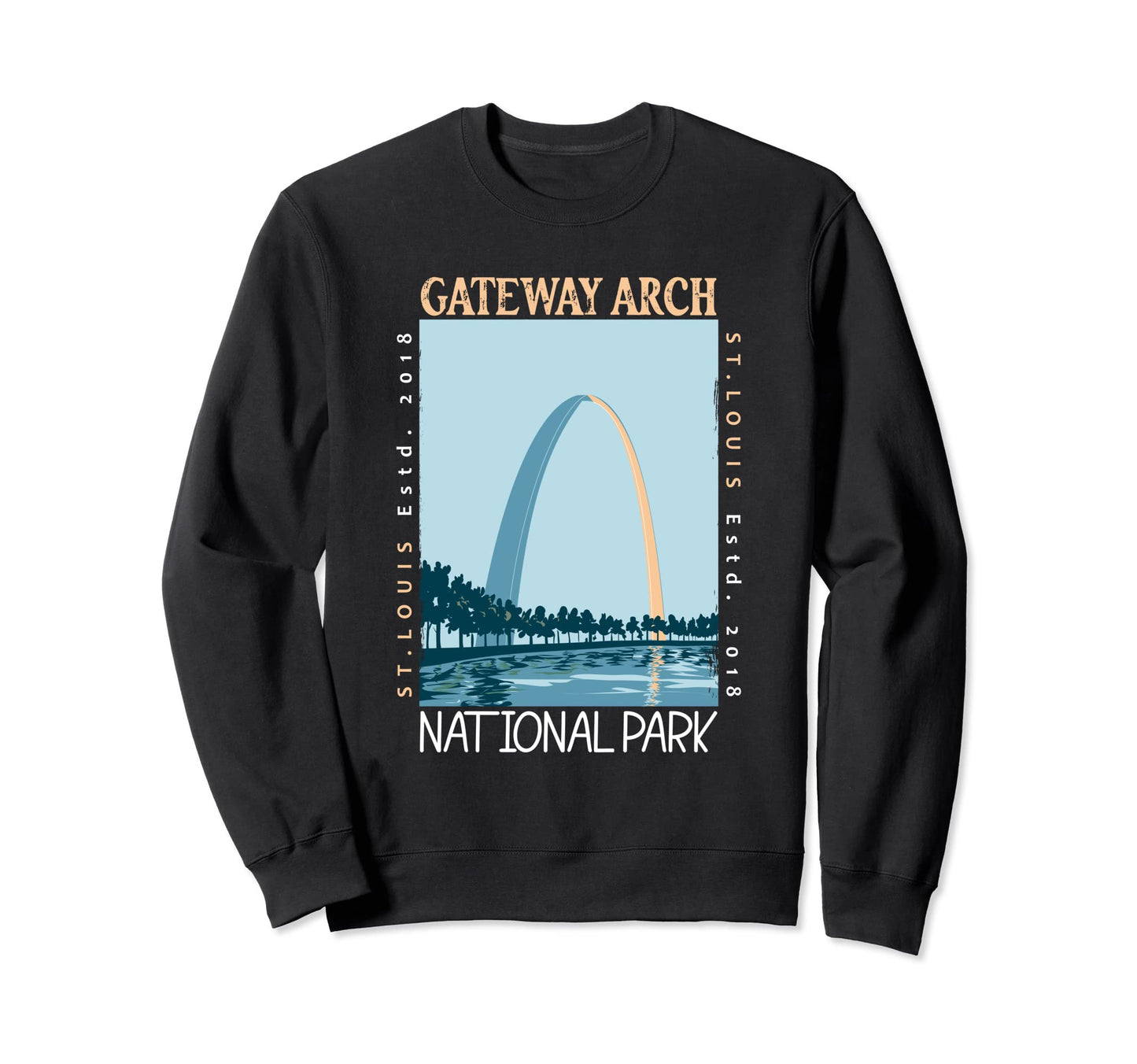 Gateway Arch National Park Sweatshirt - Unique Graphic for Adults