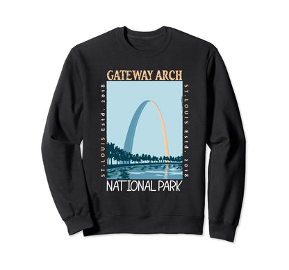 Gateway Arch National Park Sweatshirt - Unique Graphic for Adults