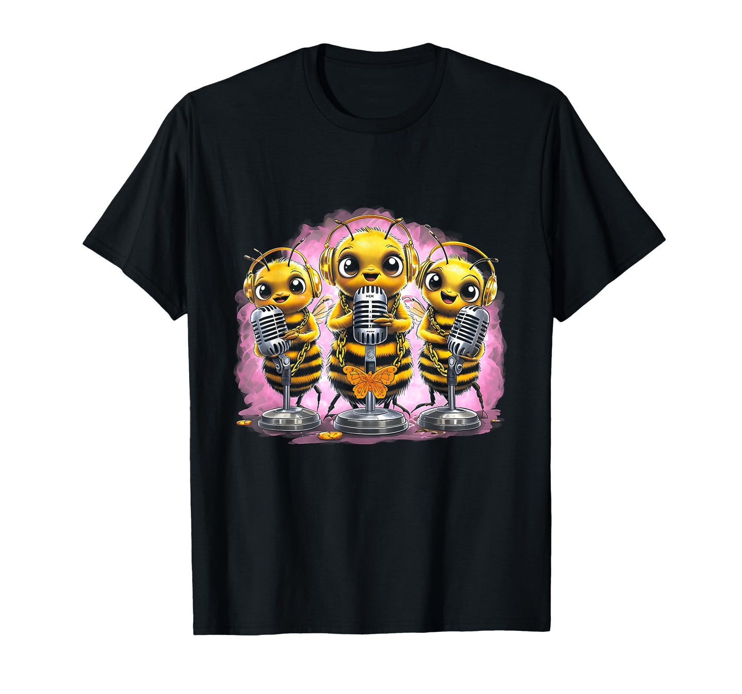 Bees Hip Hop Oldschool Rap Lover Funny T-Shirt - Graphic Print Unisex