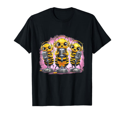 Bees Hip Hop Oldschool Rap Lover Funny T-Shirt - Graphic Print Unisex