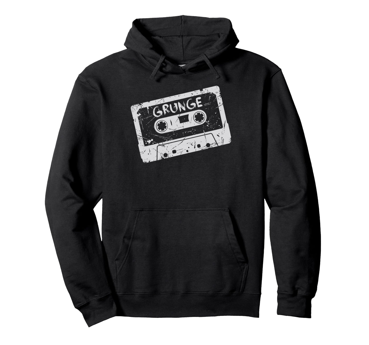 Grunge Cassette Tape Throwback Hoodie - Custom Art Print for Adults