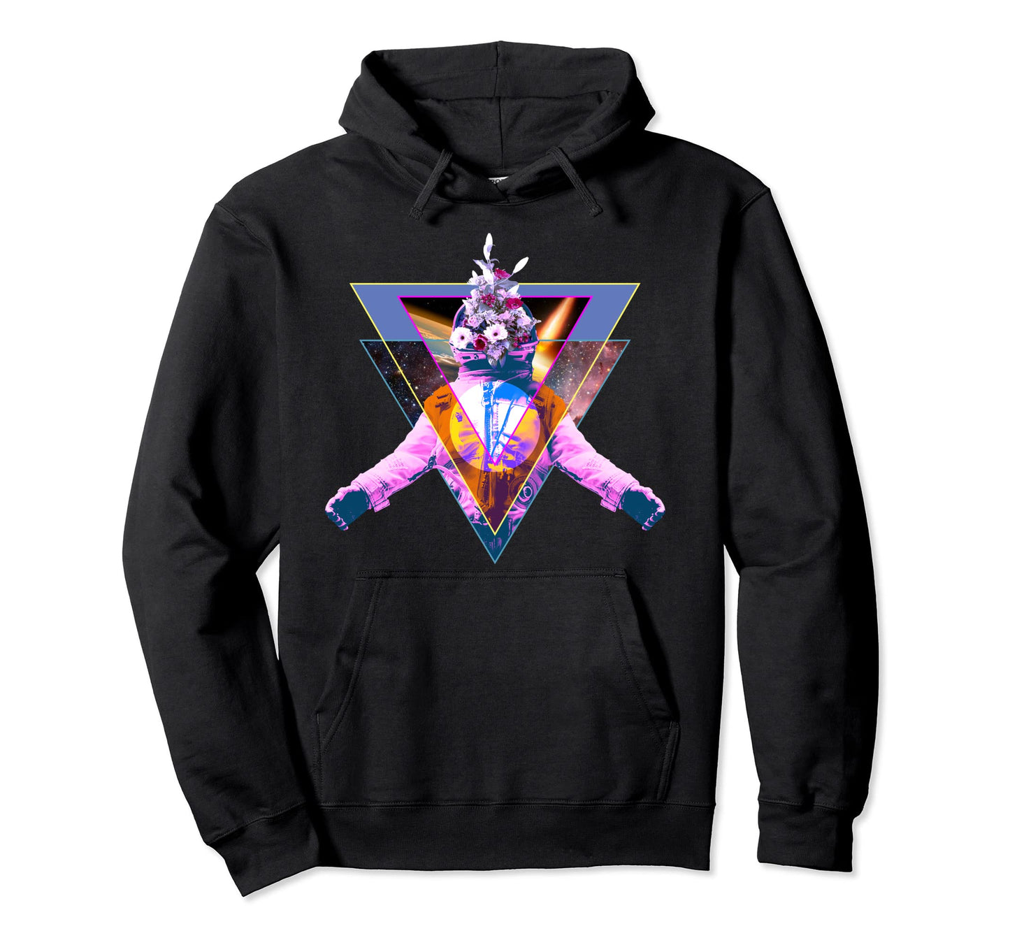 Astronaut Vaporwave Aesthetic Helmet Hoodie - Aesthetic Graphic Unisex