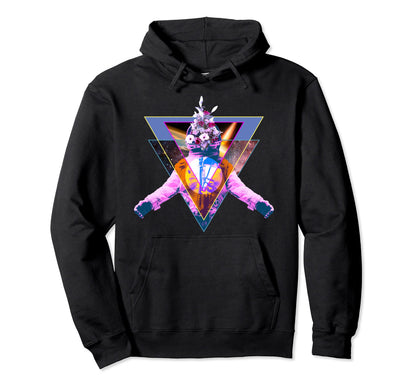Astronaut Vaporwave Aesthetic Helmet Hoodie - Aesthetic Graphic Unisex