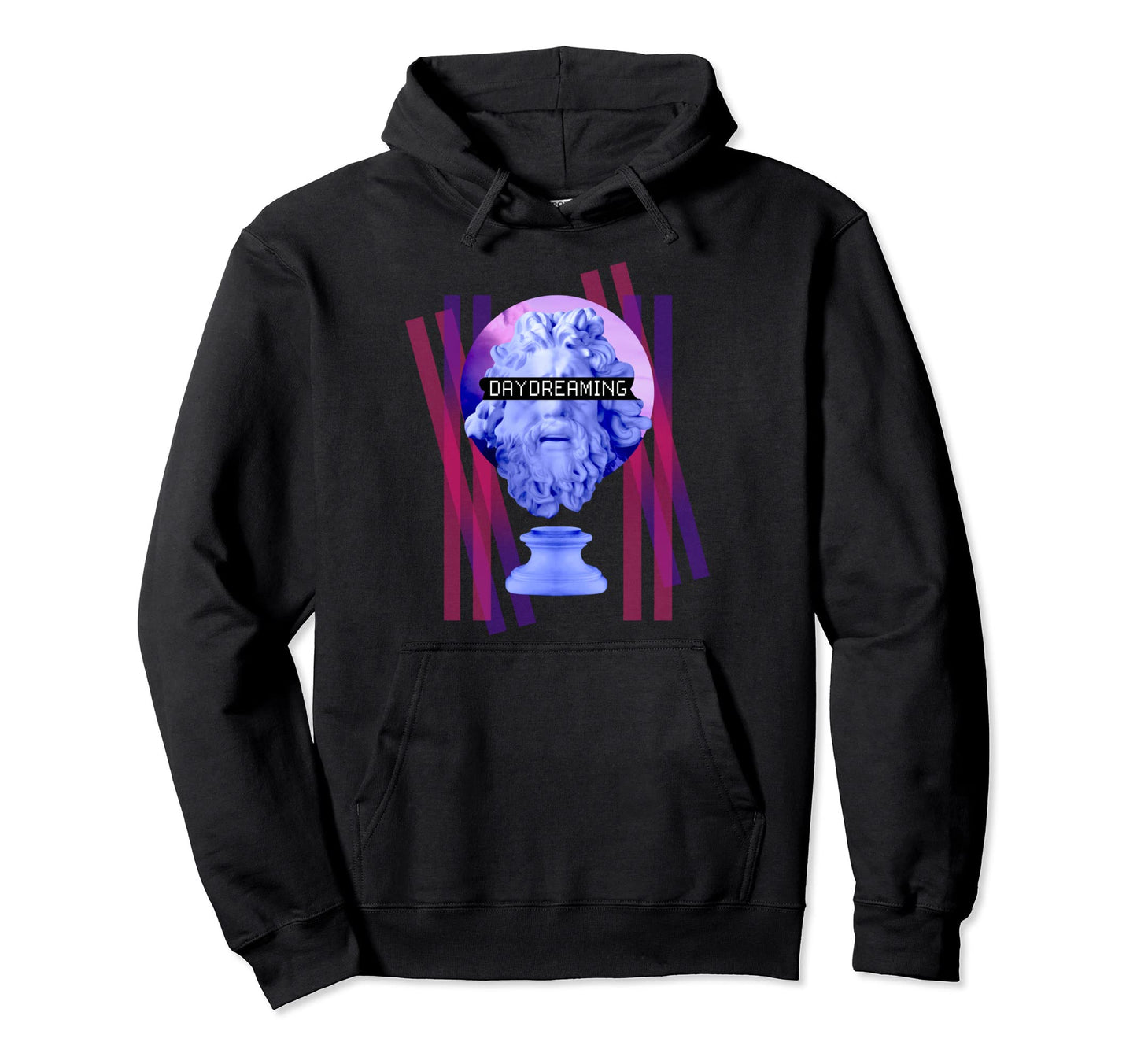 Daydreaming Glitch Edgy Aesthetic Hoodie - Fun Novelty Design for Adults