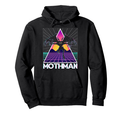 Vaporwave Aesthetic Mothman Hoodie - Fun Novelty Design for Adults